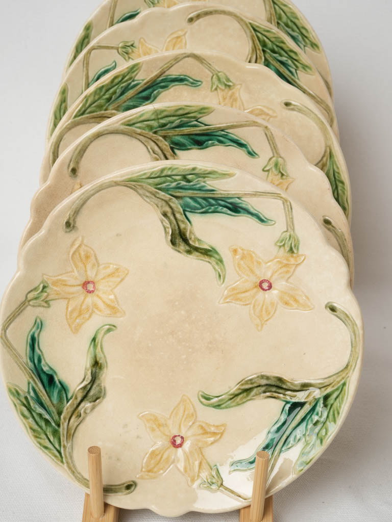 French countryside-style antique decorative plates