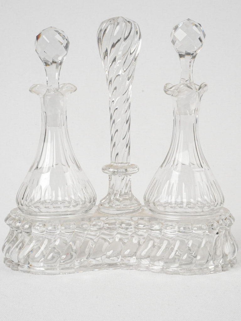 Antique delicate cut glass cruet