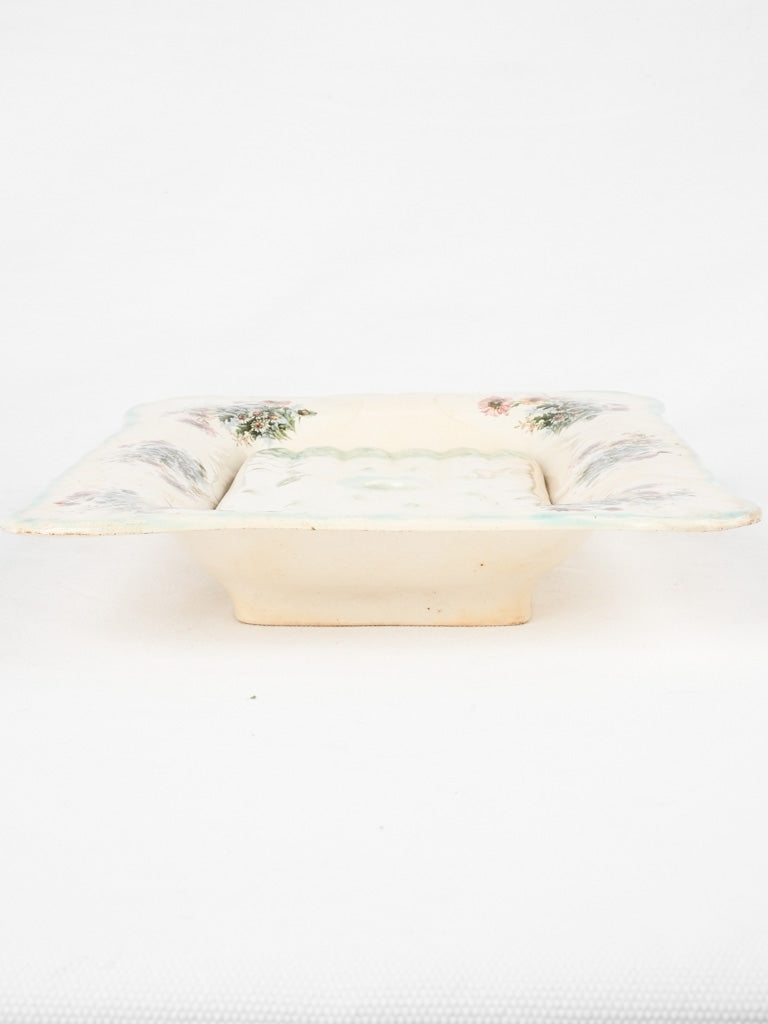 Colorful nineteenth-century Majolica tray insert