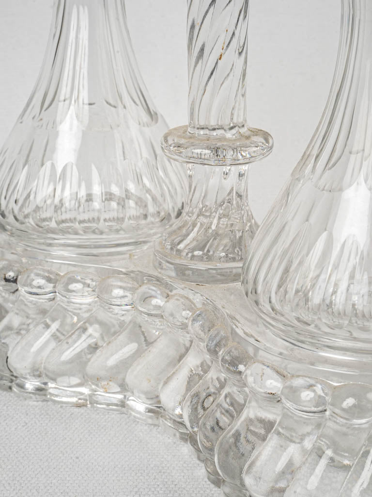 Sophisticated clear glass set