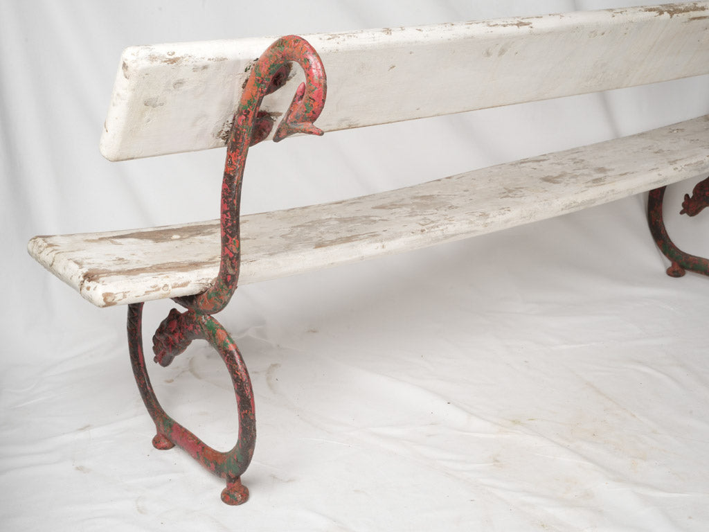 Vintage Northern European Dragon Motif Bench