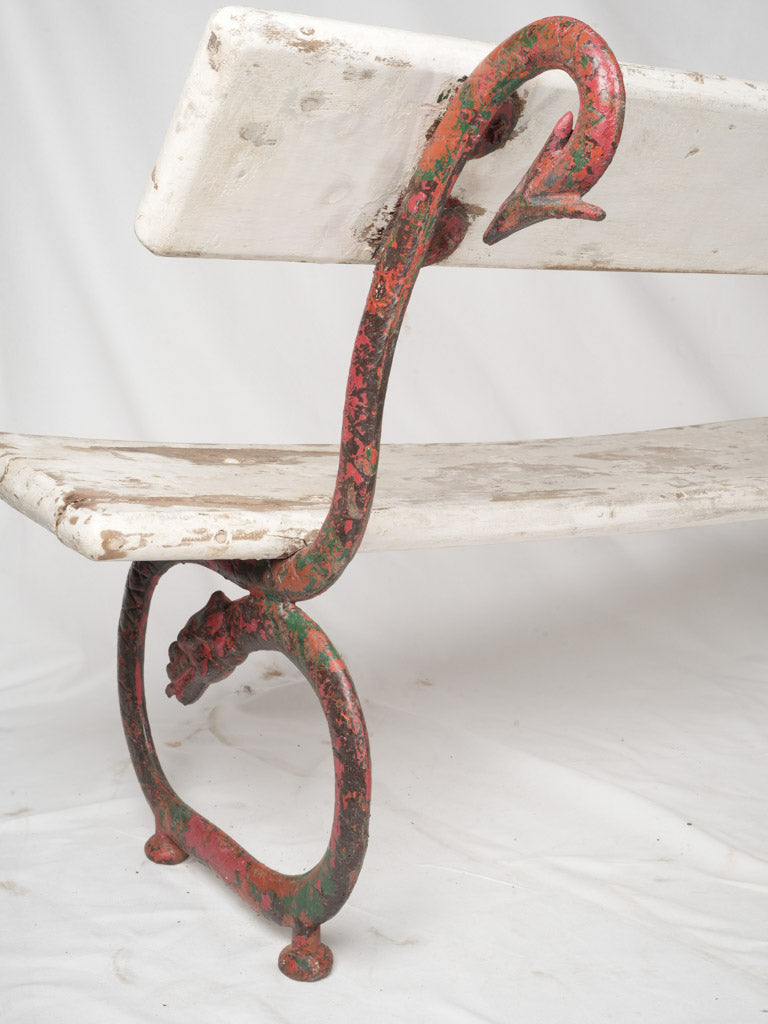 Mythical Weathered Dragon Outdoor Bench