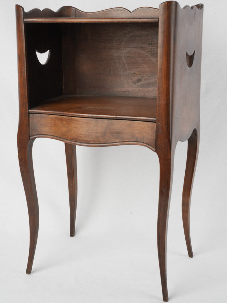 Elegant 19th Century Walnut Nightstand