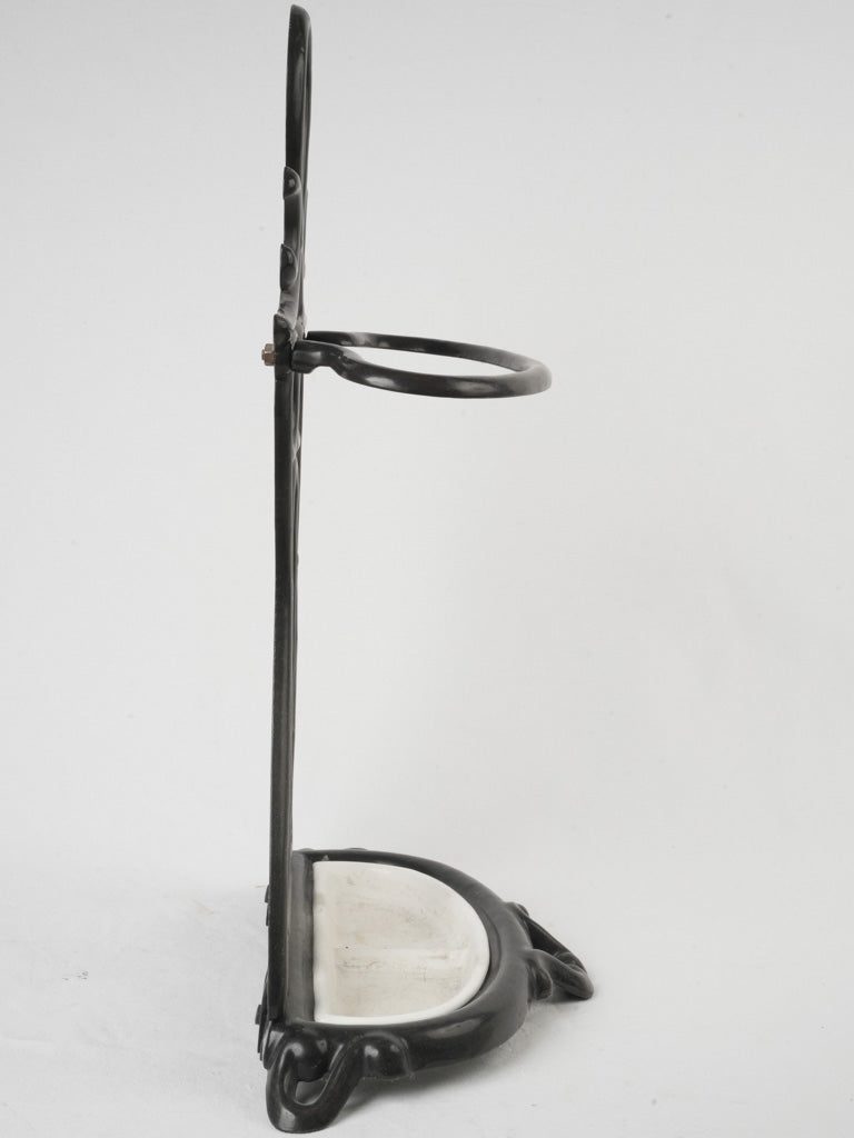 Decorative black enamel holder  