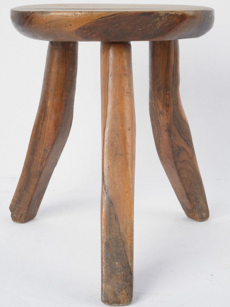 Aged walnut pull-up stool, charming, farmhouse 