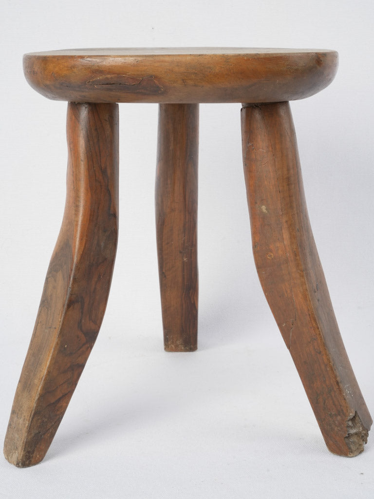 Charming goat milking stool, early-century, authentic 