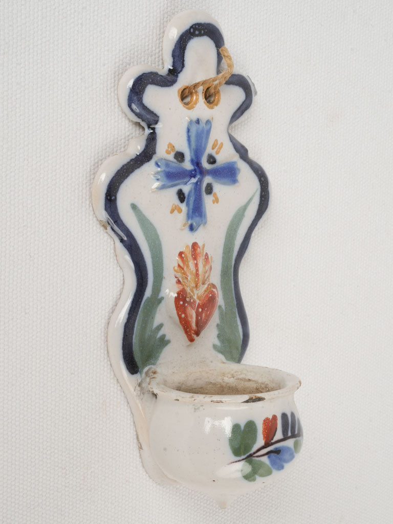 Vintage hand-painted religious artifact