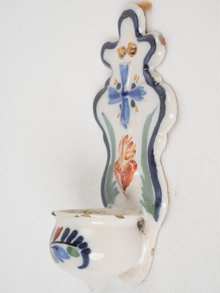 Vibrant floral devotional vessel