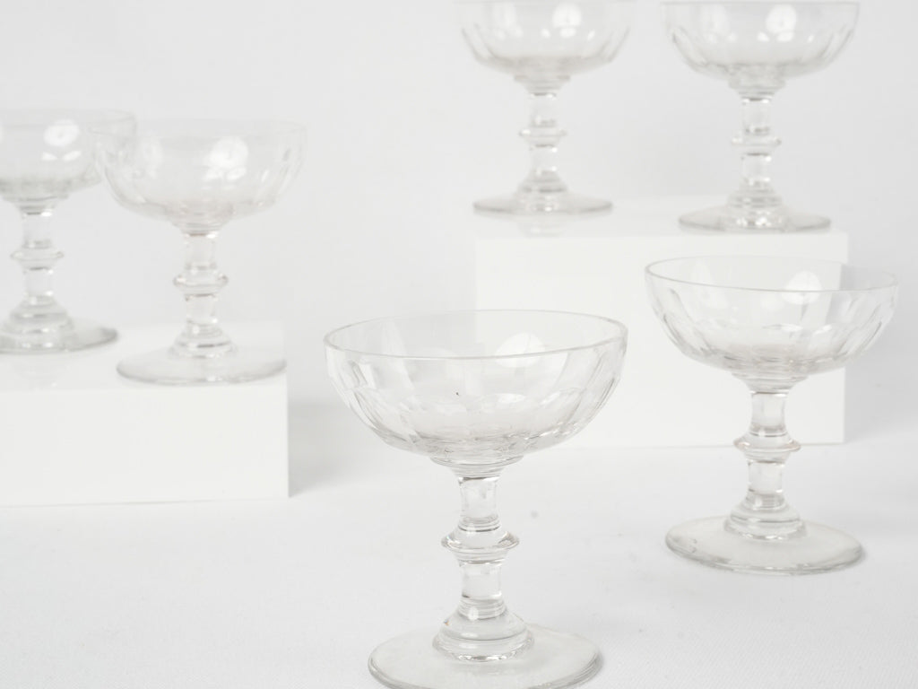 Exquisite French Crystal Wine Flutes 