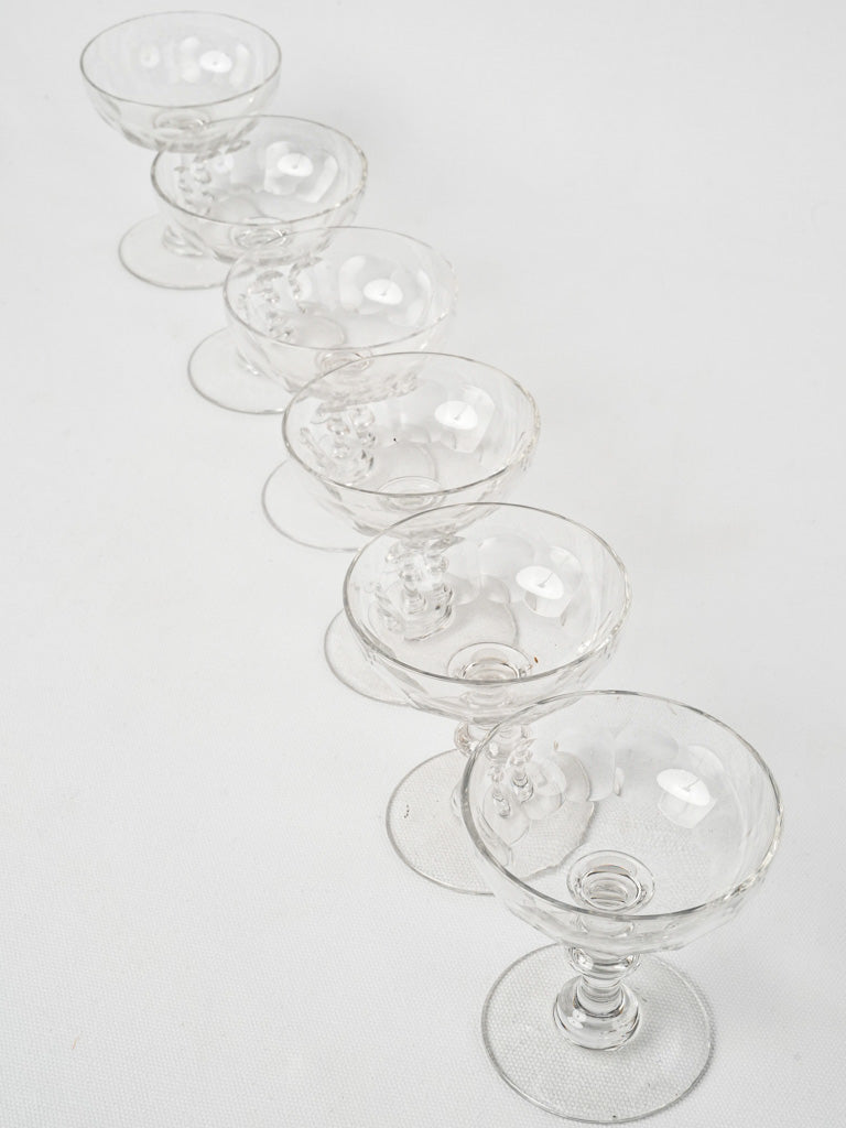 Fine Old Crystal Champagne Saucers 