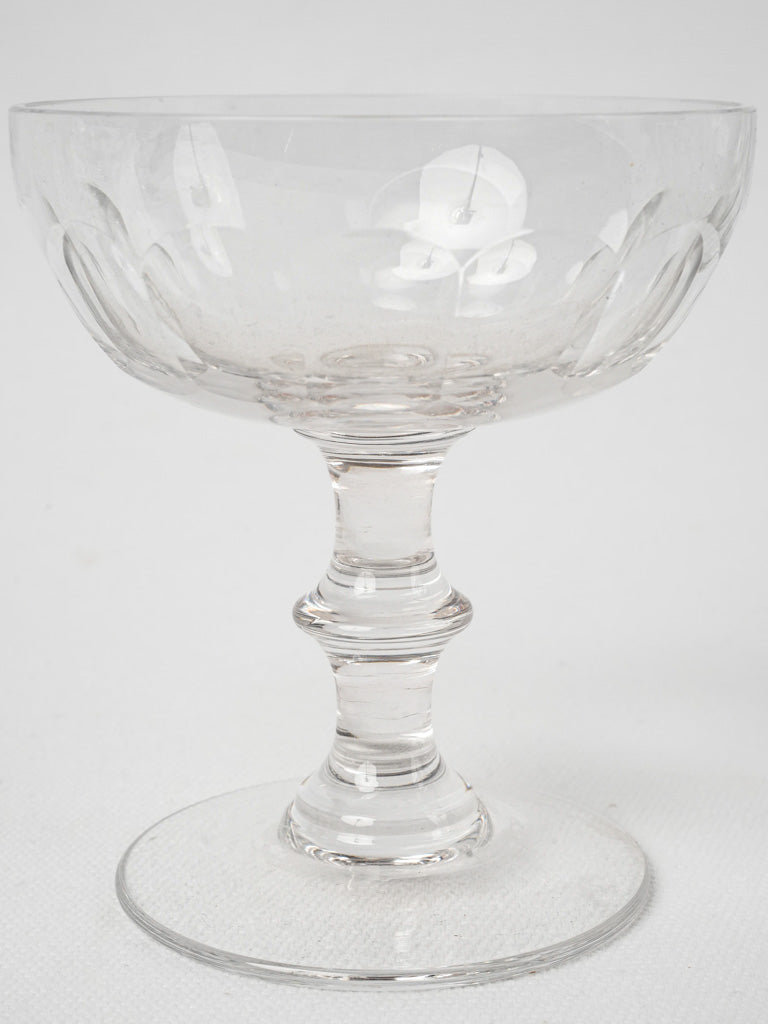 Stunning Aged Crystal Wine Stemware 