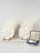 Vintage, elegant, French oyster plates