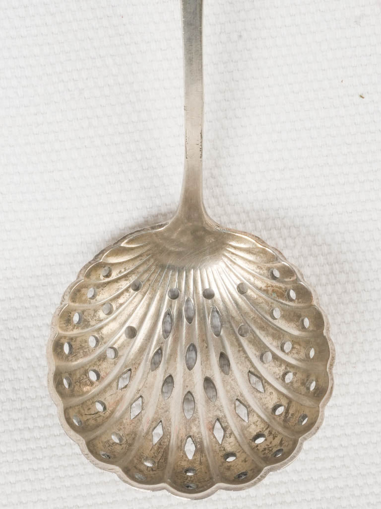 Art Deco metal sifter spoon