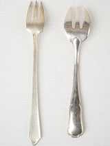 Ornate, silver, French oyster forks