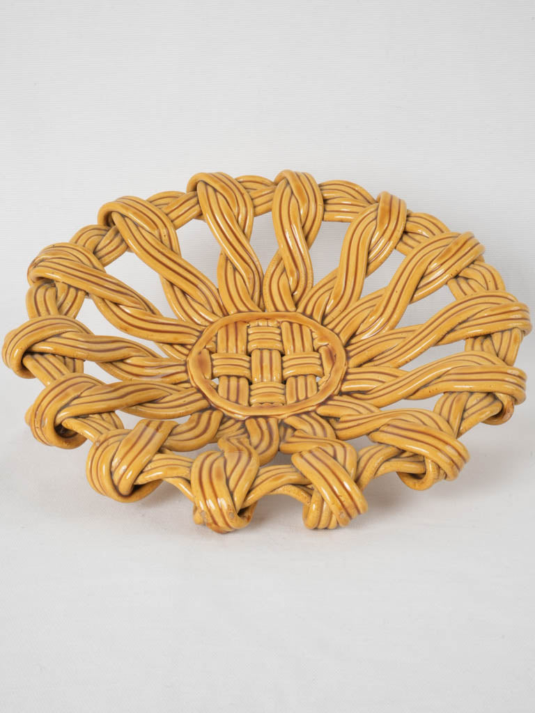 Retro Picasso-era basket-design bowl