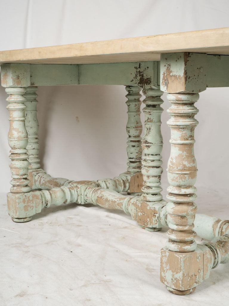 Timeless solid oak baluster leg table