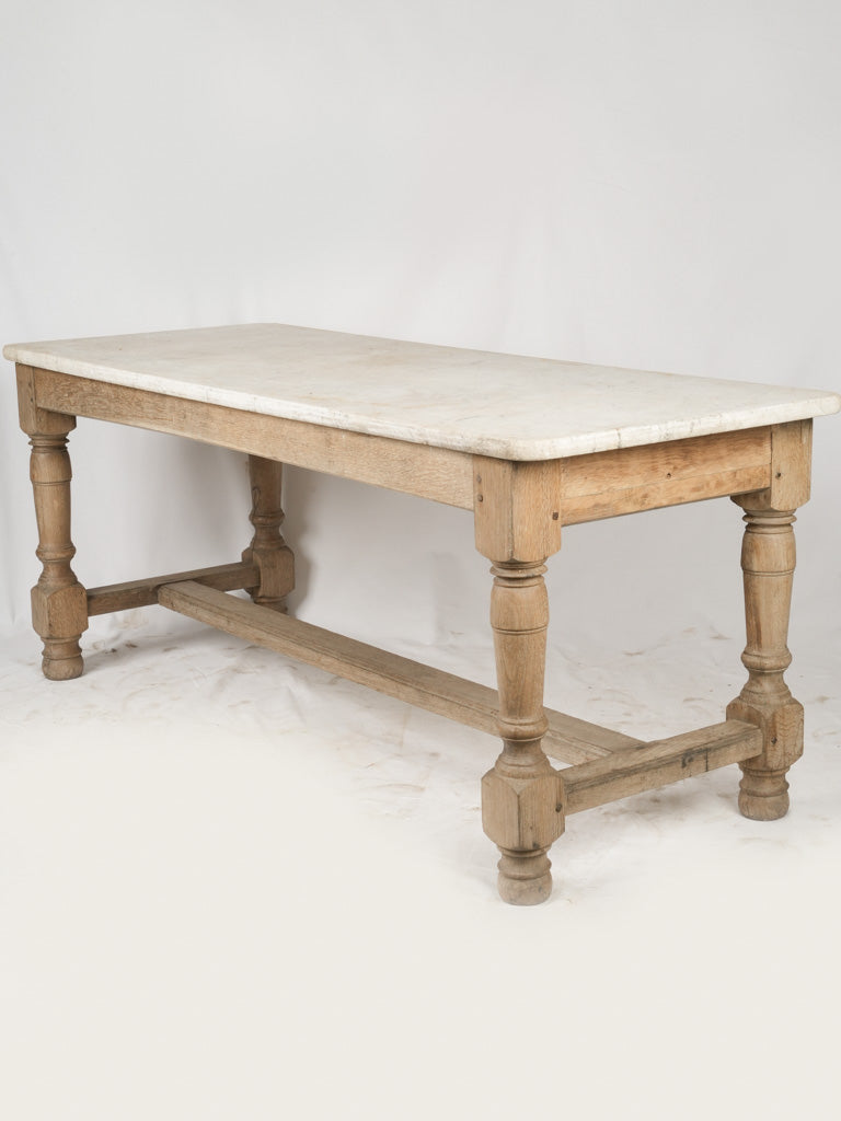 Refined French table with Carrara marble