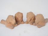 Antique terracotta planter supports