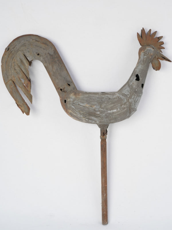 Rustic, antique iron weathervane rooster