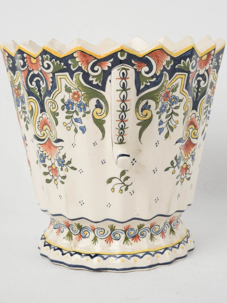 Rouen naturalistic motifs pottery