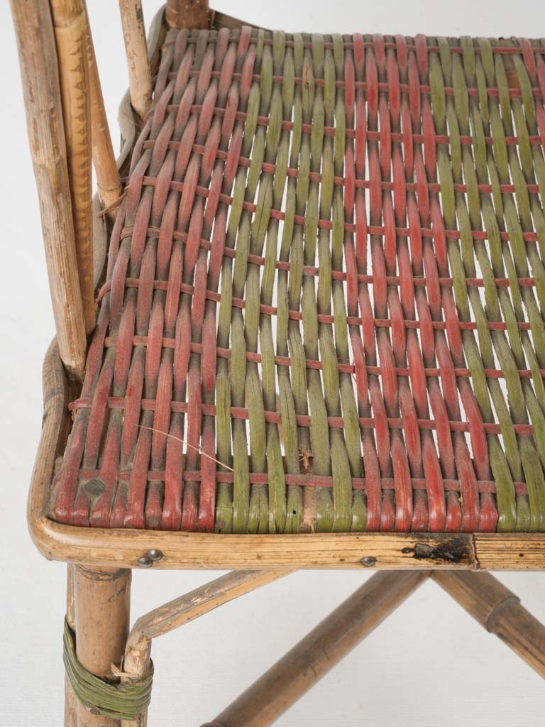 Intricate woven backrest chair