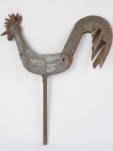 Patinated, century-old weathervane rooster