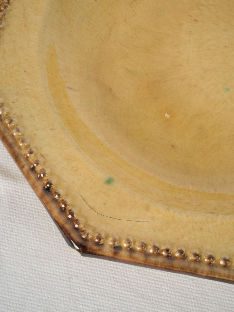 Charming ochre French serving platter