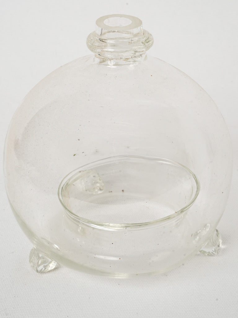 Vintage French glass wasp trap