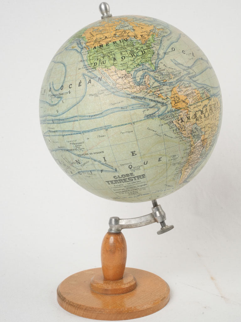 Vintage French terrestrial globe 