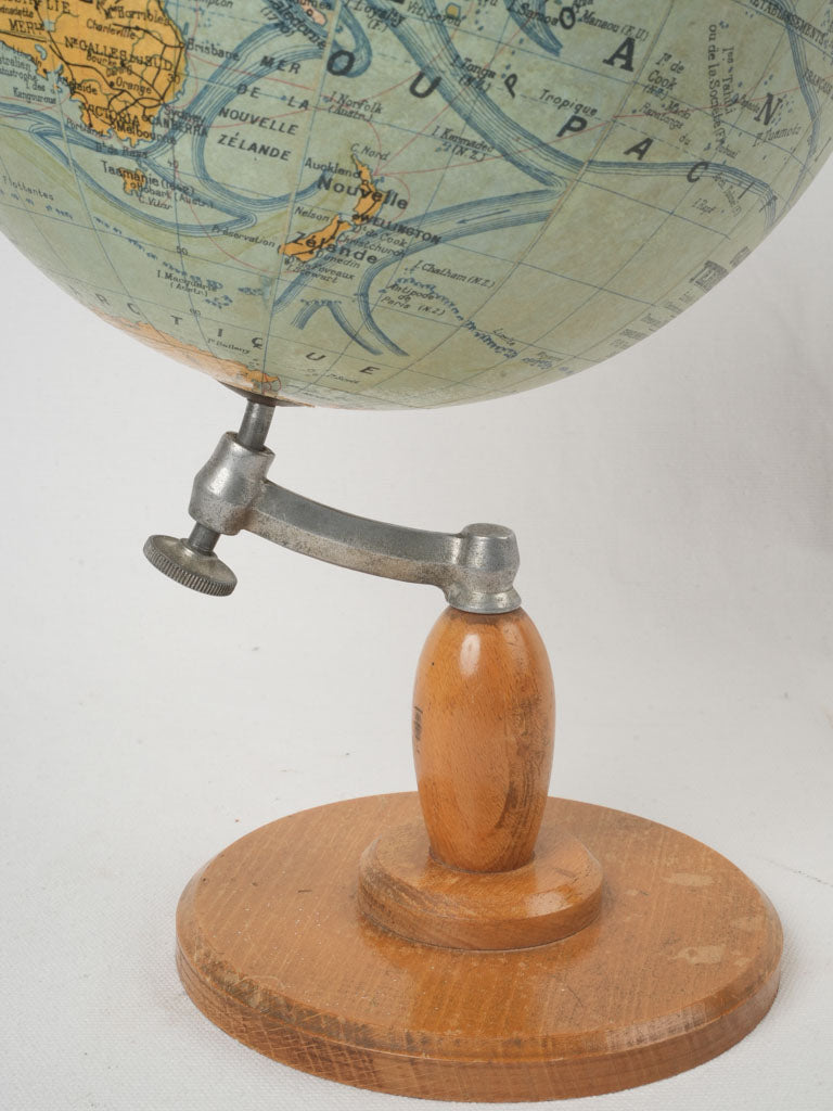 Pastel-hued educational globe  