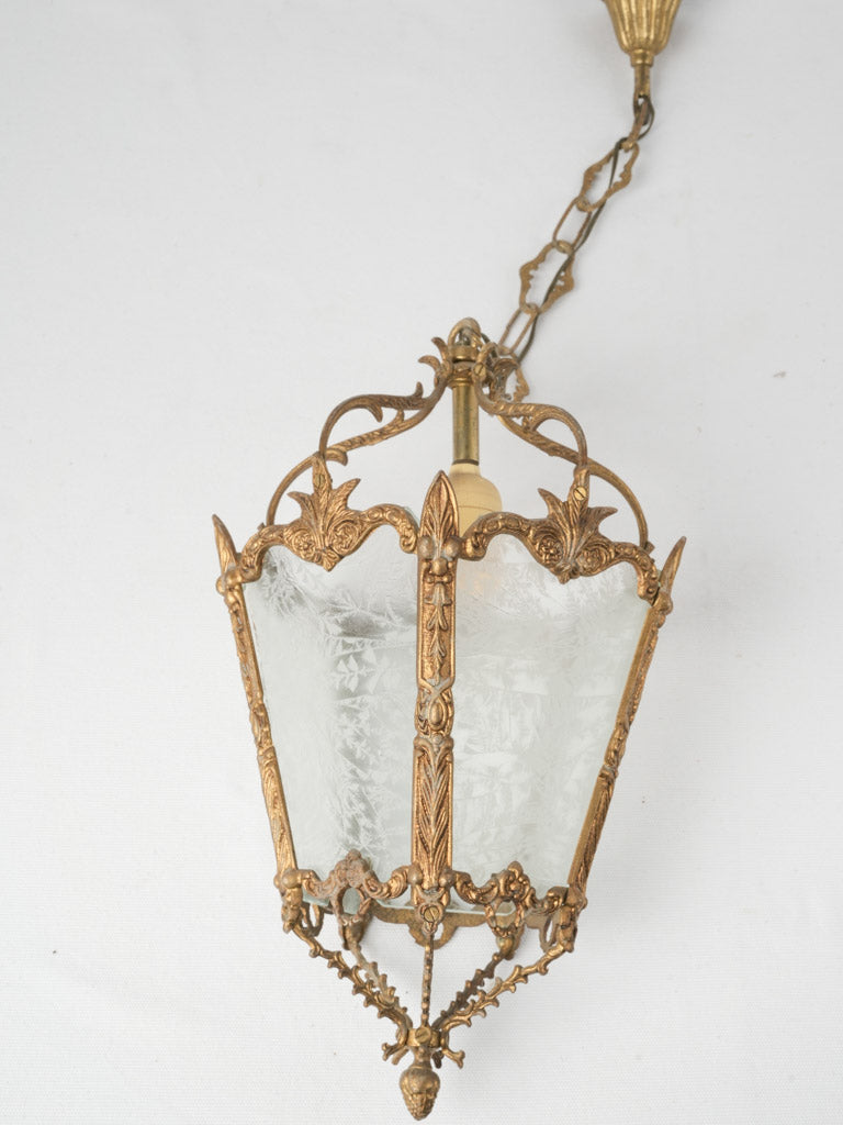 Antique Brass Lantern Light Fitting