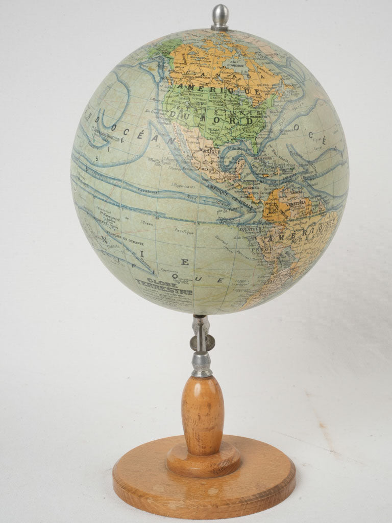 Historical 20th-century rotating globe   