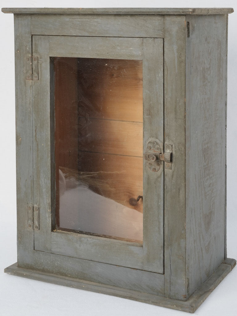 Antique wooden pharmacy vitrine display case