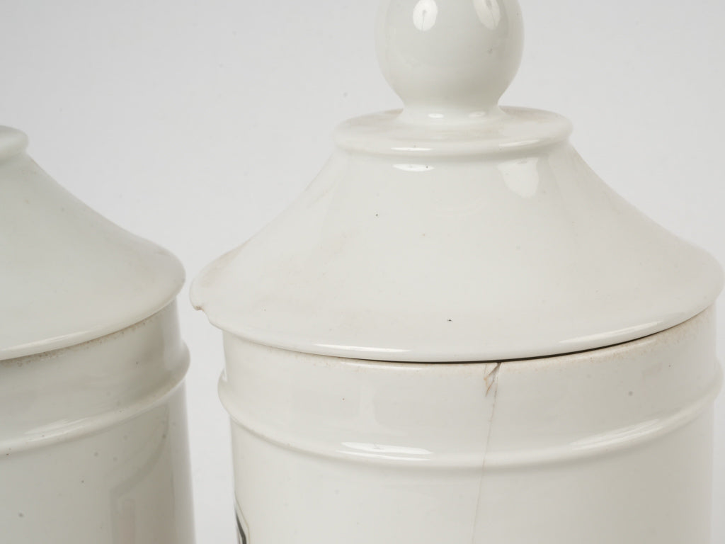 Timeless graphic-contrast pharmacy jars