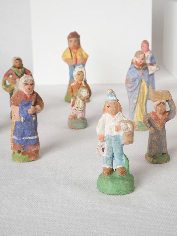 Collection of 27 Antique French Santons from Marseille 1¼"