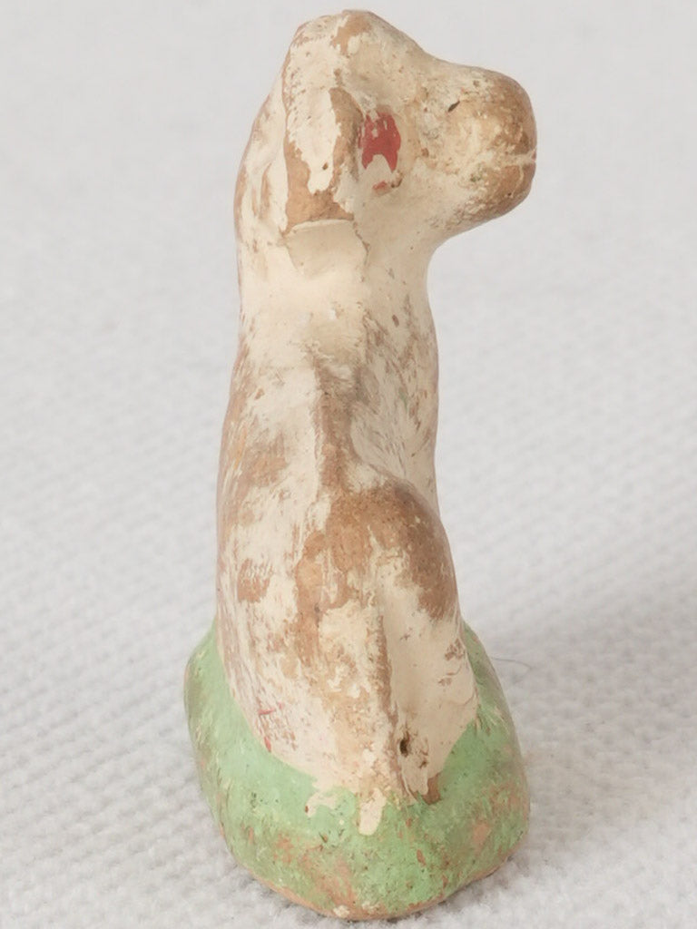 Hand-painted terracotta lamb