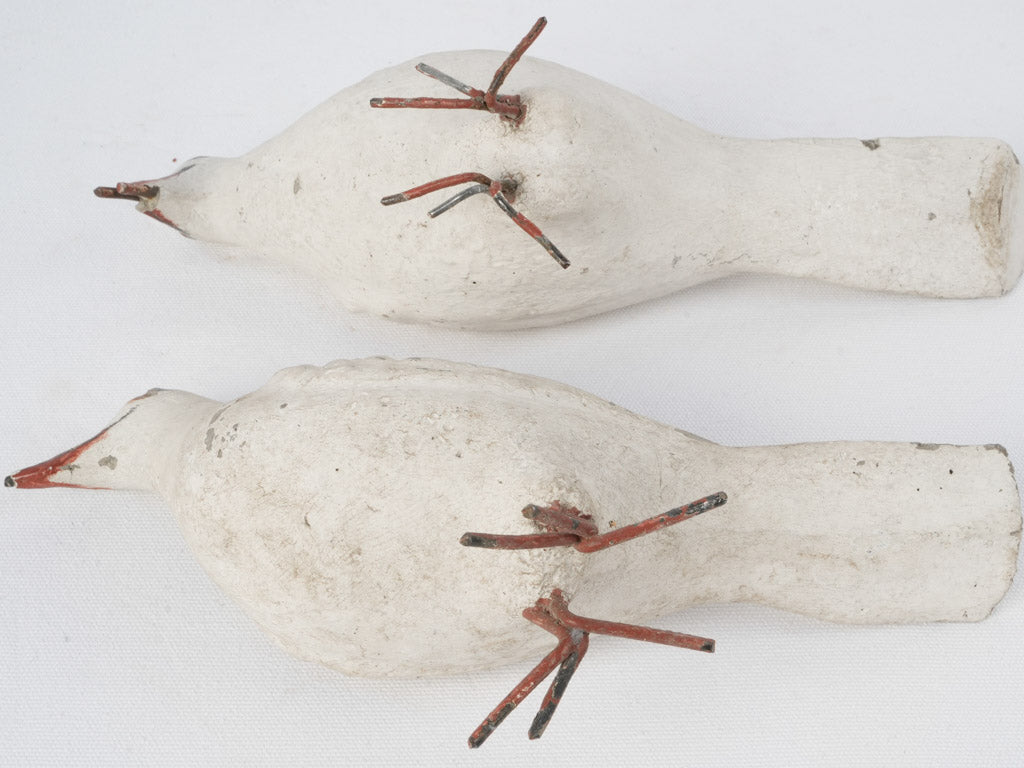 Serene, classic cement dove figures