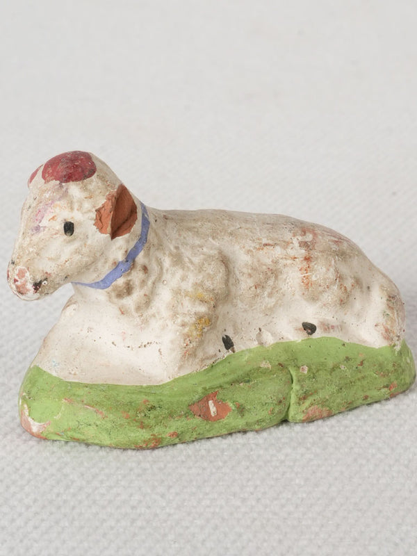 Antique Provençal terracotta resting cow