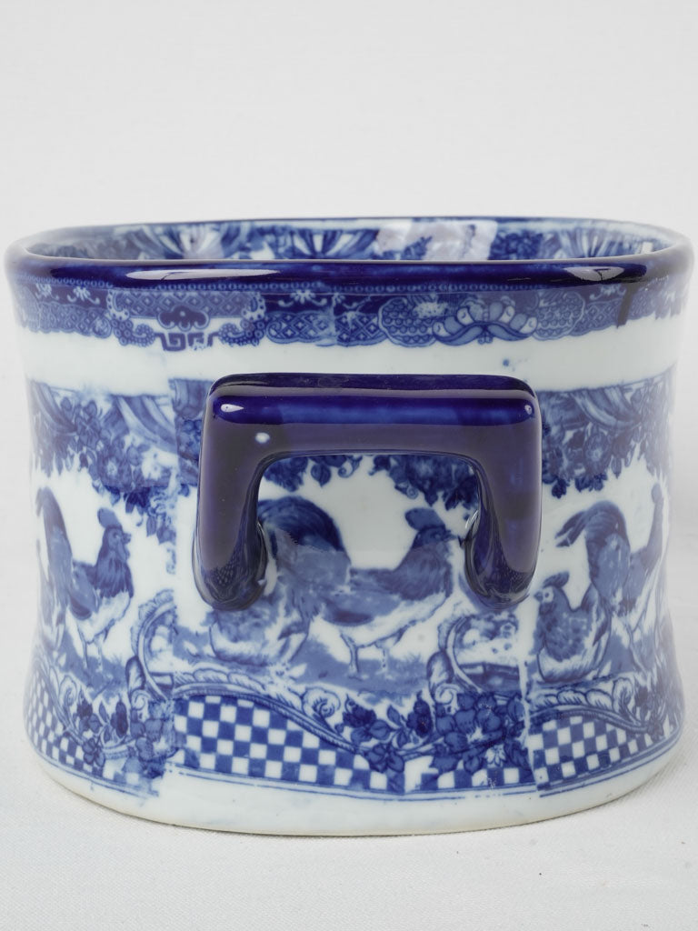 Elegant blue & white Victorian footbath