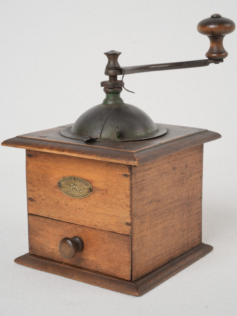 Antique wooden coffee grinder