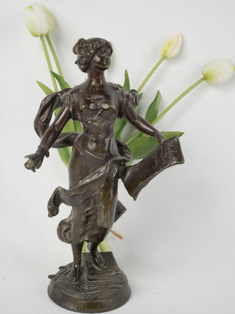 Vintage signed Rosseau woman figure