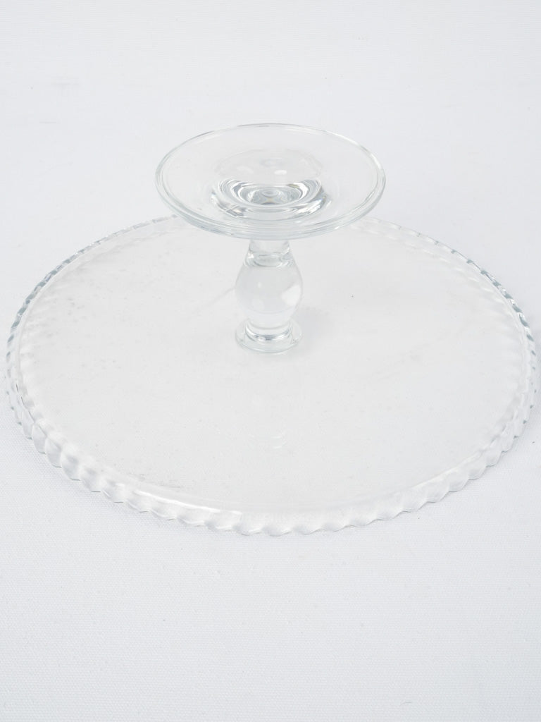 Charming antique cake stand glass