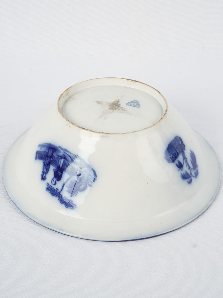 Elegant French blue and white bowl