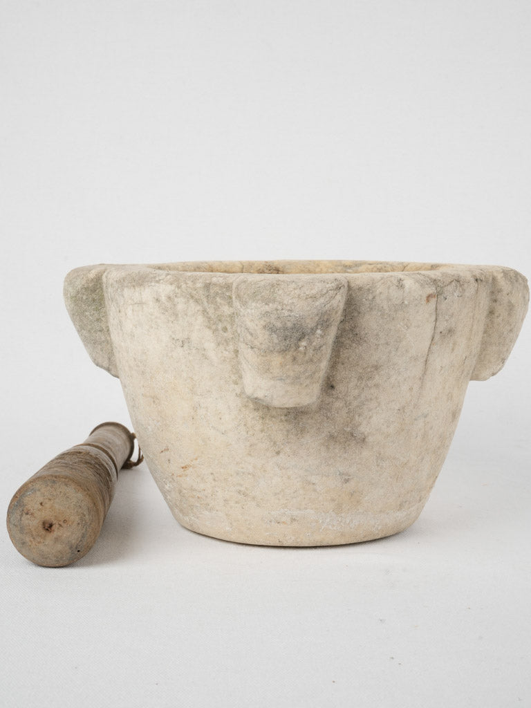 Timeless wooden mortar and pestle