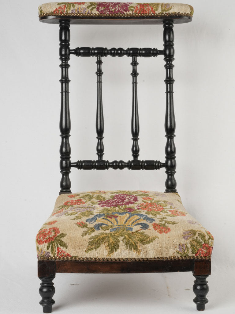 Ornate Napoleon III floral chair  