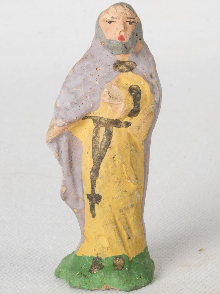 Antique terracotta monk Santon figure