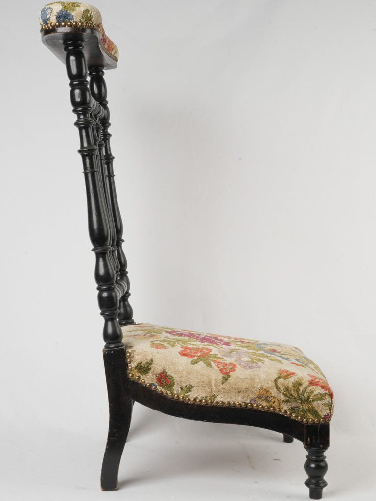 Classic ornate wood prayer bench  