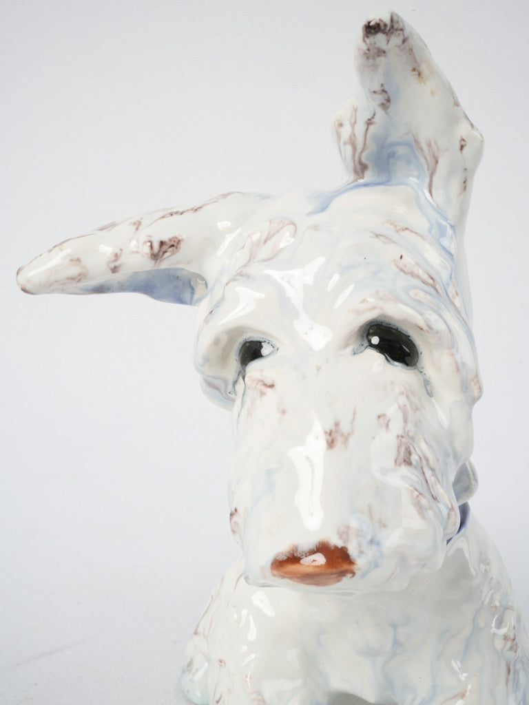 Decorative Goldscheider White Vienna Dog