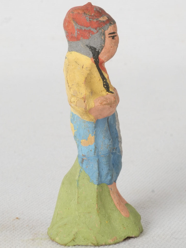 Colorful vintage terracotta villager art