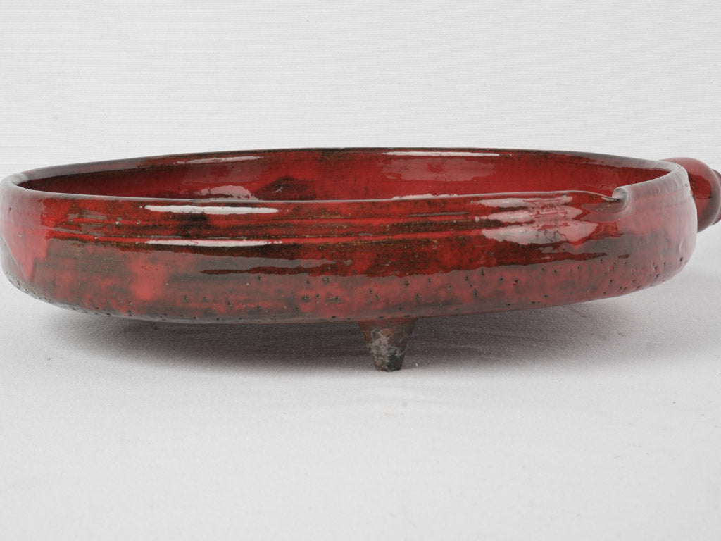 Aged Vallauris pottery Soupiere | Pair of large red ceramics - Gérard Hofmann (1917-1965) - 20½